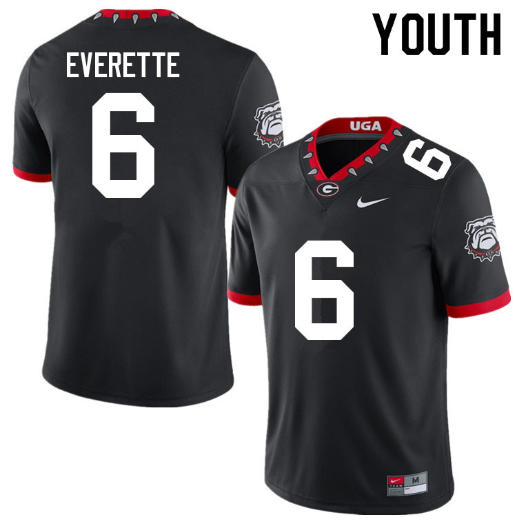 Youth #6 Daylen Everette Georgia Bulldogs College Football Jerseys Sale-100th Anniversary
